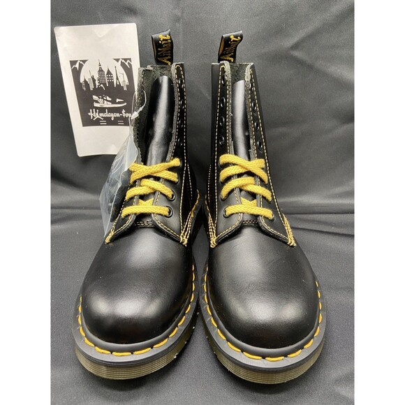 Dr. Martens 1460 Pascal Black Leather Lace Up Boots Men Size 4 Women Size 5 New - Picture 4 of 12